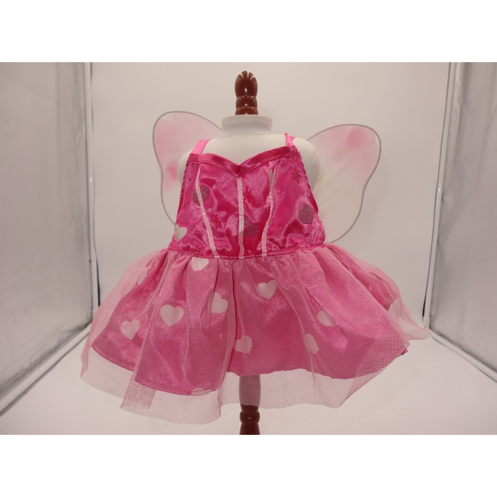 Build-A-Bear Pink Heart Fairy Dress with Wings Plush Toy Outfit Accessory